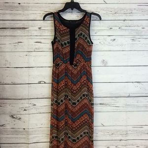 Jella Couture tribal boho print sleeveless‎ maxi